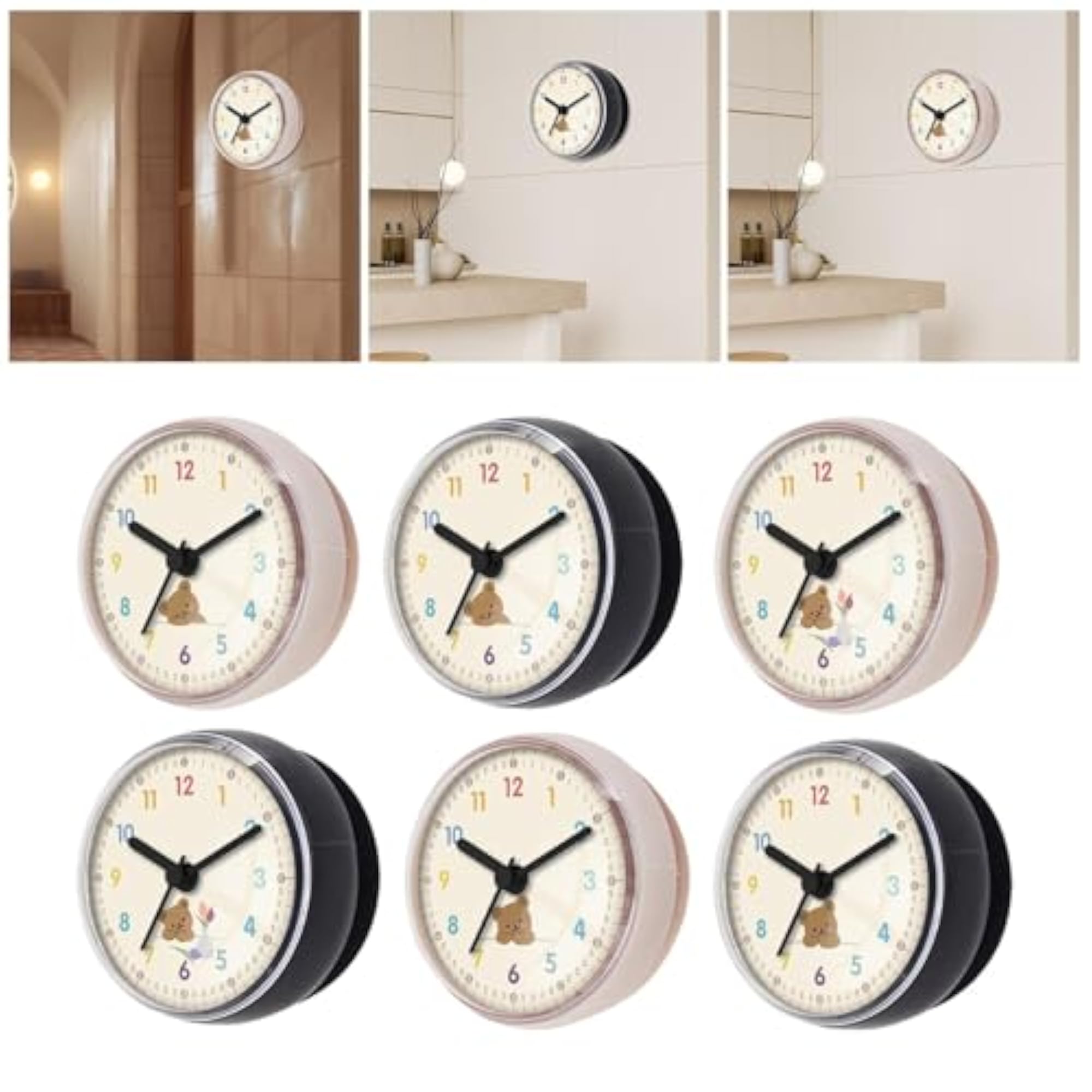 Shower Clock Compact Modern Adorable with Suction Cup